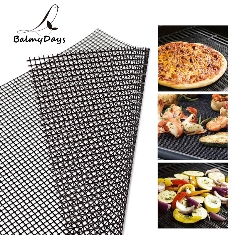 Bbq Grill Mat Non-stick Barbecue Mat Herbruikbare Ptfe Bbq Grill Mat Mesh Grill Roker Koken Mat Grill Pad liner Bbq Accessoires