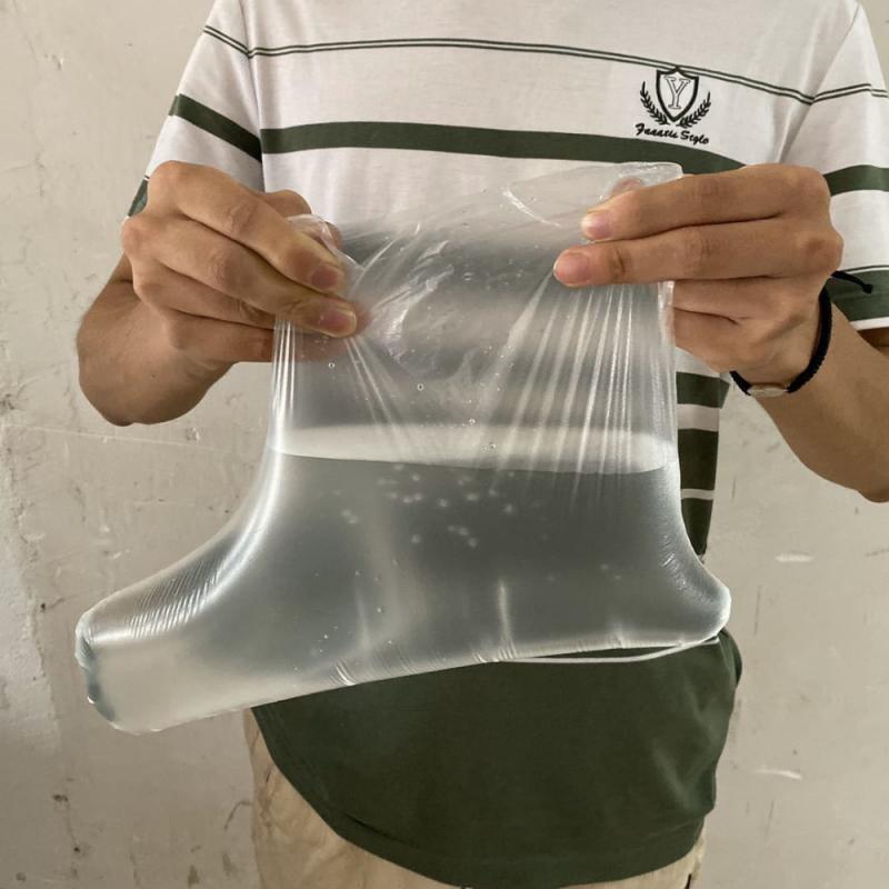 100pcs disposable foot cover transparent membrane foot cover try on shoe cover waterproof shoe cover transparent bag foot cover