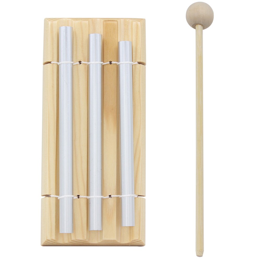 Percussion Instrument 1-Tone Percussion Trio Solo Chime For Meditation Classroom Use Sound Therapy Wood Color: 1