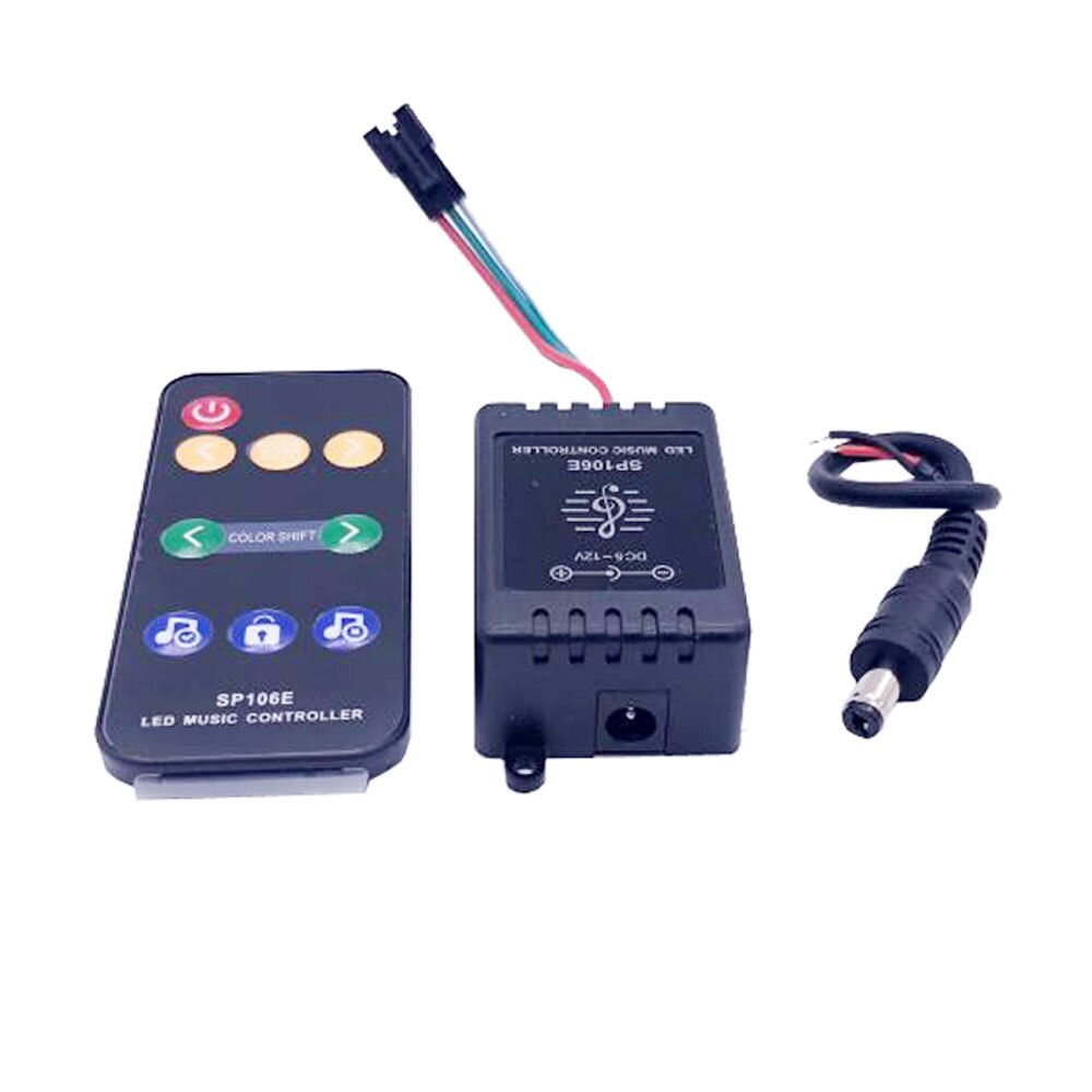 Wifi bluetooth musik rgb led strip light controller för  ws2812b ws2811 sk6812 ucs 1903 lpd 6803 ws2801 led strip light  dc5-24v: Sp106e