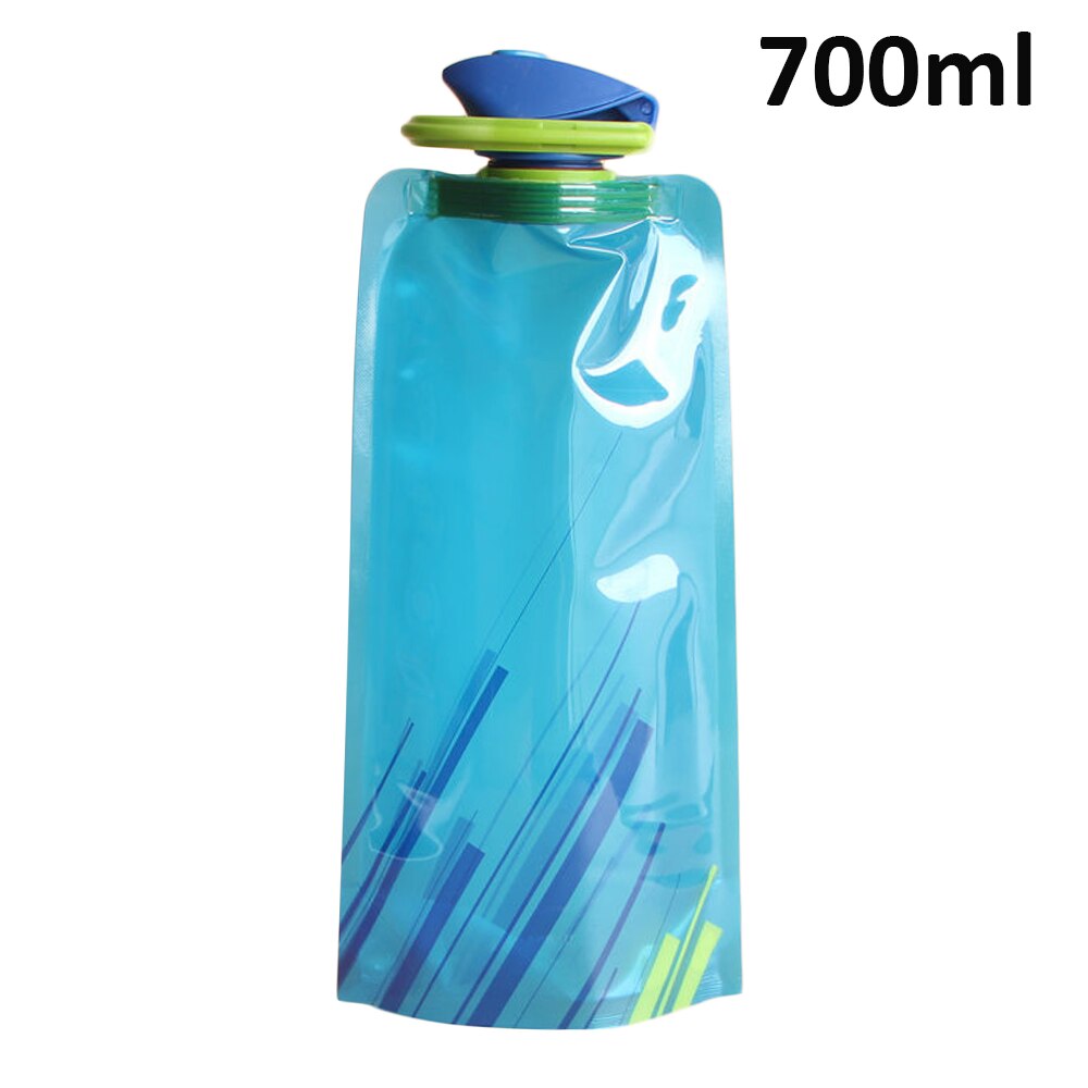 700 Ml Fles Water Zakken Milieubescherming Inklapbare Draagbare Outdoor Opvouwbare Sport Water Flessen Voor Wandelen Campinh: 01