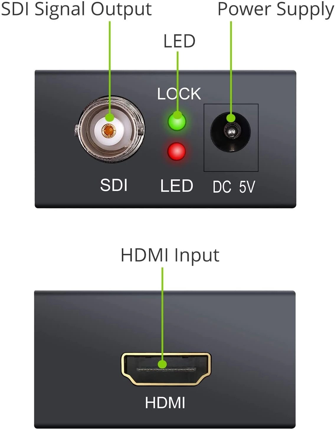 3G HDMI to SDI Converter / SDI to HDMI Adapter Audio HD-SDI/3G-SDI Adapter BNC 1080P DAC Converter for Monitor HDTV