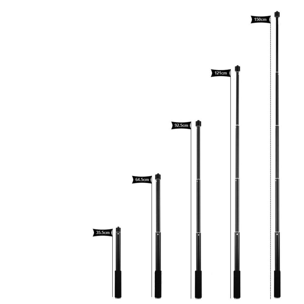 Microphone Extension Telescopic Pole Movie Shooting Live Recording Interview Boom for 3/8 inch Device with 3/4 screw Hole