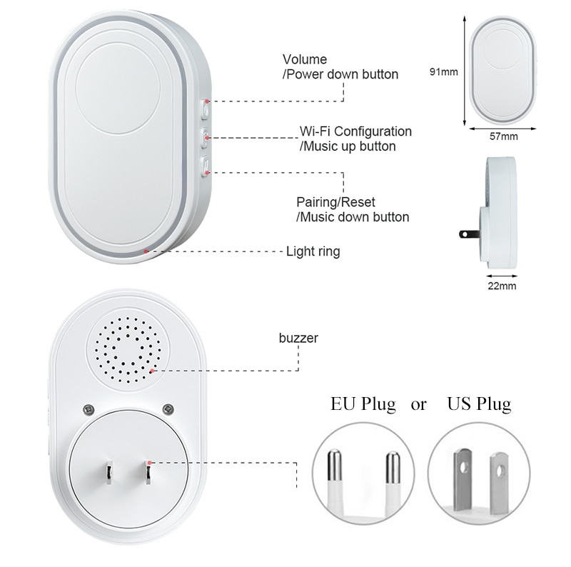 Tuya wifi lekkasjesensor vannlekkasjedetektor væskenivå sirene alarm smart life overløp flomvarsling for bad tank kjøkken