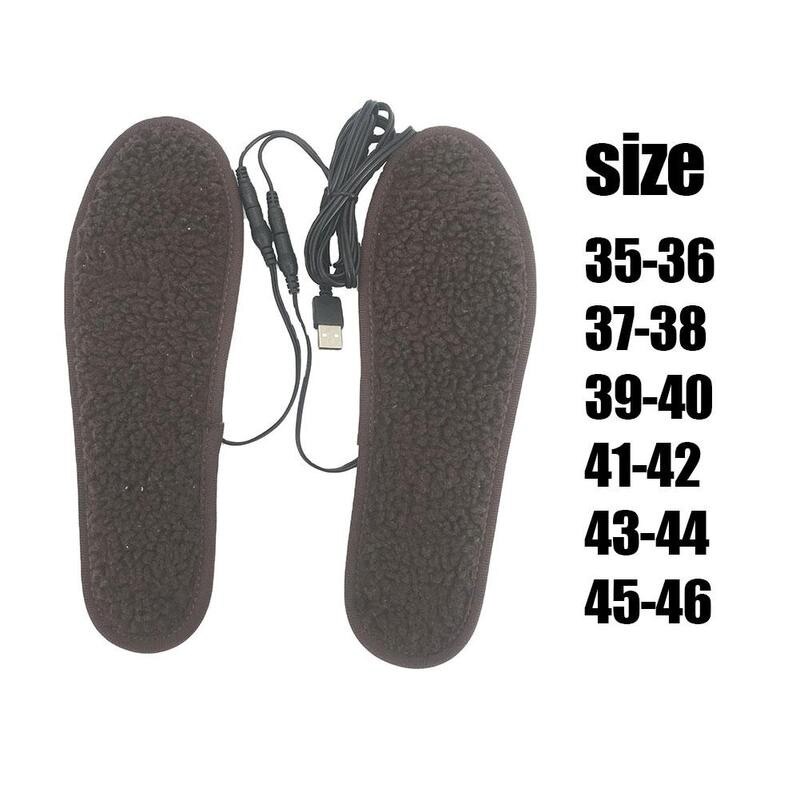Electric Heated Insoles Battery Warmer Men Women Usb Insoles Insole Heating Warm Winter Ski Keep Boot Heated Insole Foot He R8P2