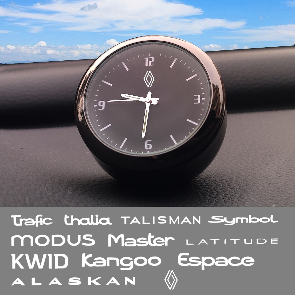 Montre à quartz électronique d'intérieur de voiture, décoration de voiture modifiée, pour Renault aiaskas escape kangoo kwid latitude master