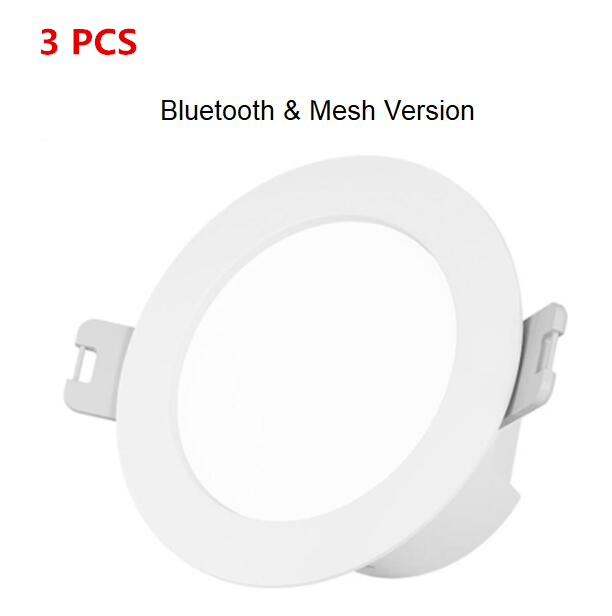 Xiaomi Mijia – spot lumineux LED intelligent, wi-fi/Bluetooth, maille, télécommande avec application Compatible Mi home, blanc: bluetooth 3pcs