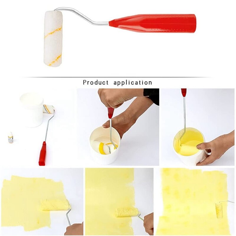 Nowy-11szt. osłona wałka robić malowania zestaw, 4 Cal malarstwo ścienne z mikrofibry farby wałek zestaw robić malowania ścian, plamy robić czyszczenia