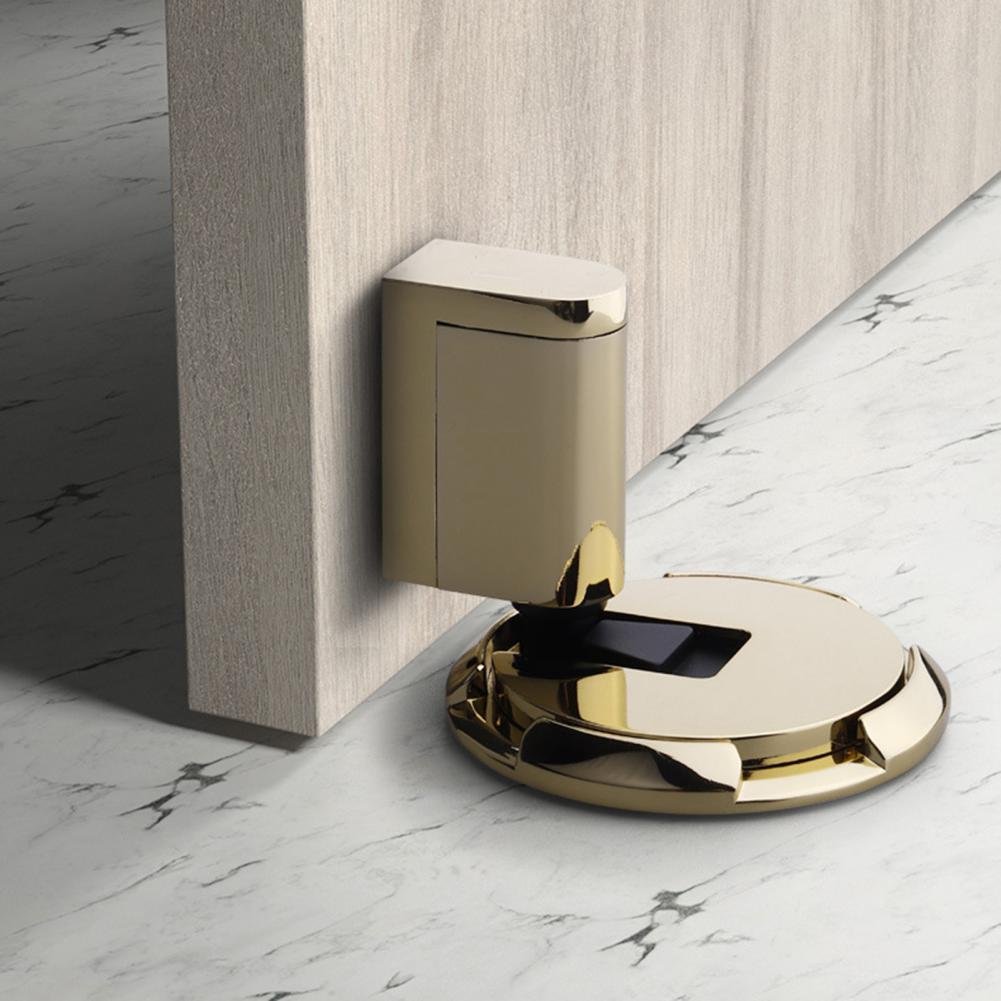 Magnetic Door Stopper No Drilling Silent Floor Door Stop with Screws Adhesive Adjustable Mechanical Magnetic Door Stopper