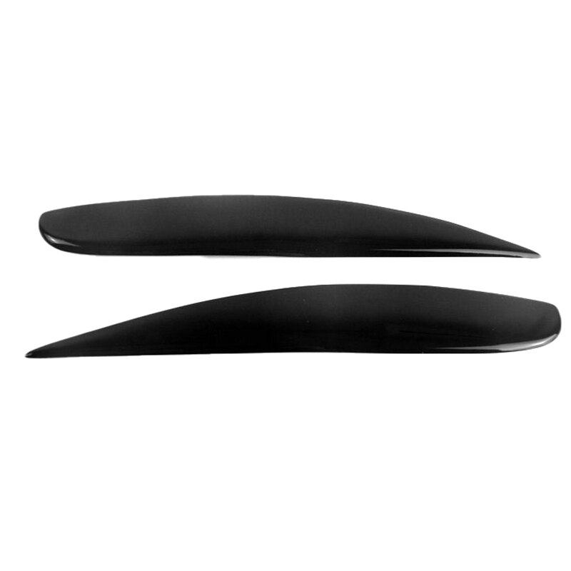 for Opel Corsa D VXR 2006 Glossy Black Car Sticker Front Headlights Eyebrow Eyelid Trim Cover Accessories