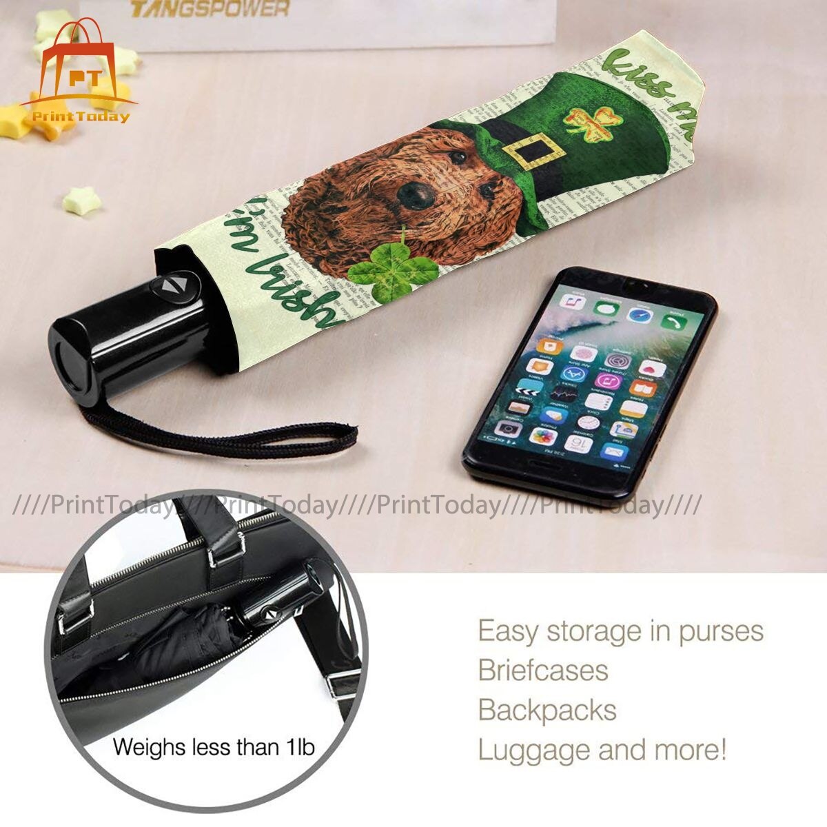 Dog Head Umbrella Automatic Anti UV Umbrella Camping Lightweight Umbrella