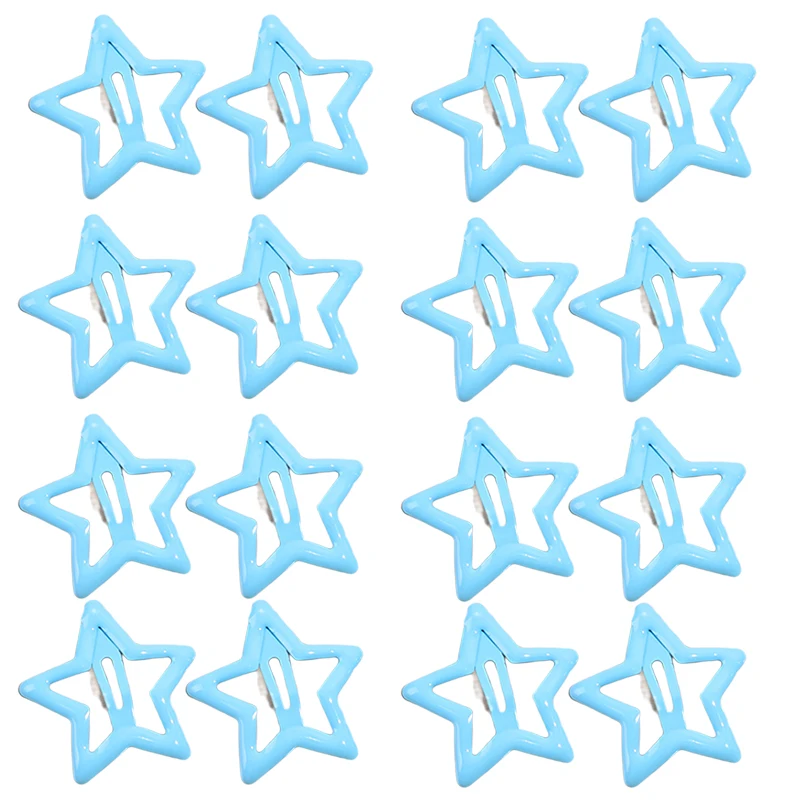 Pinzas para el cabello con forma de estrella de colores Y2K para niñas y niños, horquillas decorativas para el cabello, accesorios para el cabello a la para mujer: M / Rosa