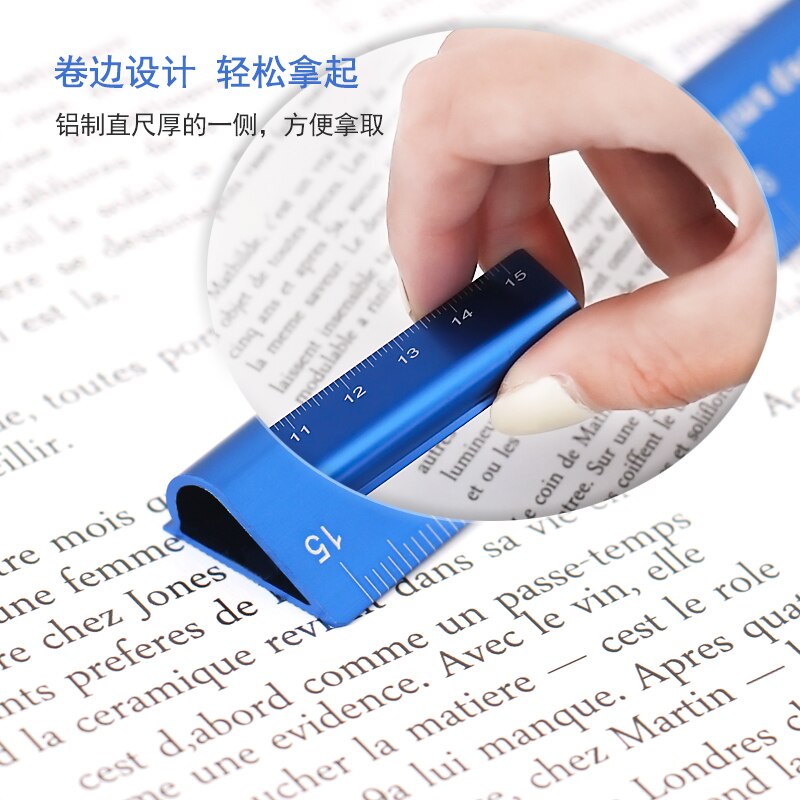 Tutu rustfrit stål metal lineal metrisk regel præcision dobbeltsidet måleværktøj 15cm h0105