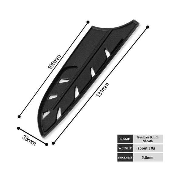Damask 6 pcs Black Plastic Knife Blade Protector Kitchen Knife Cover For 3.5" 5" 5" 7" 8" 8" Knife PP Knife Cover: For 5 inch Santoku