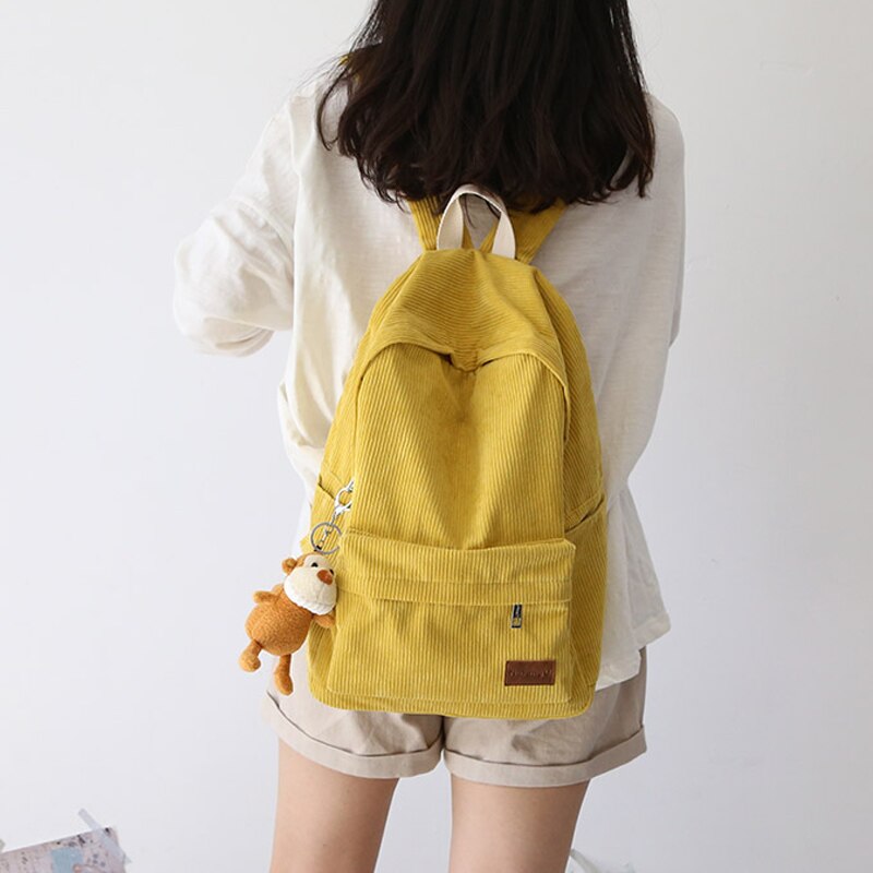 2020 w stylu klasycznym nastolatków nowy wzór sztruks kobiet plecak dla ucznia torby na książki dziewczyny plecak rekreacyjny