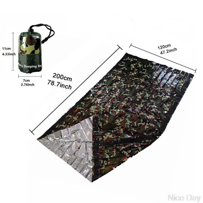 Foldable Survival Double Sleeping Bag Warm Emergency Multipurpose PE Aluminum My13 20