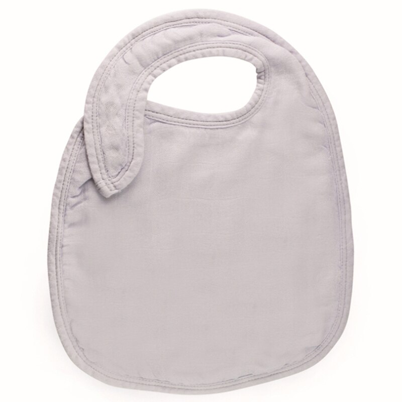 Unisex baby hagesmække savle hagesmæk sæt bambus fiber sød ensfarvet savlende tandsmæk baby shower 1 pakke: Grå