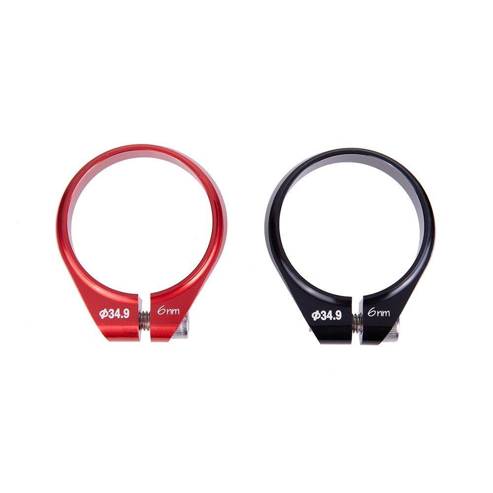 Ztto Cnc Zadel Klem 34.9Mm Hoge Sterkte Zadelpen Buis Clip Draad Lock Klem Zwart Rood Voor Mtb Road fiets