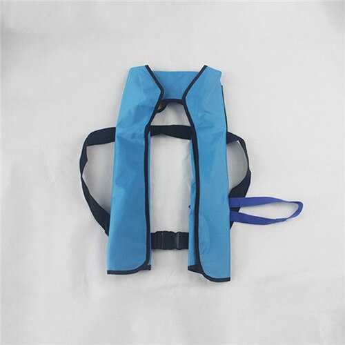 Inflatable Life Jacket Adult Swiming Fishing Life Vest Swimwear Water Sports Swimming Survival Jacket Manual type: Sky Blue