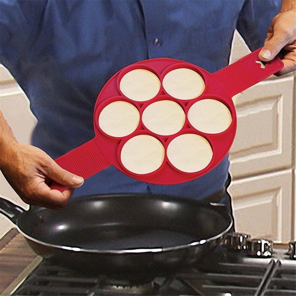7 hullers silikone form pandekage maker nonstick æg ring maker køkken tilbehør snack kage form madlavning bageværktøj