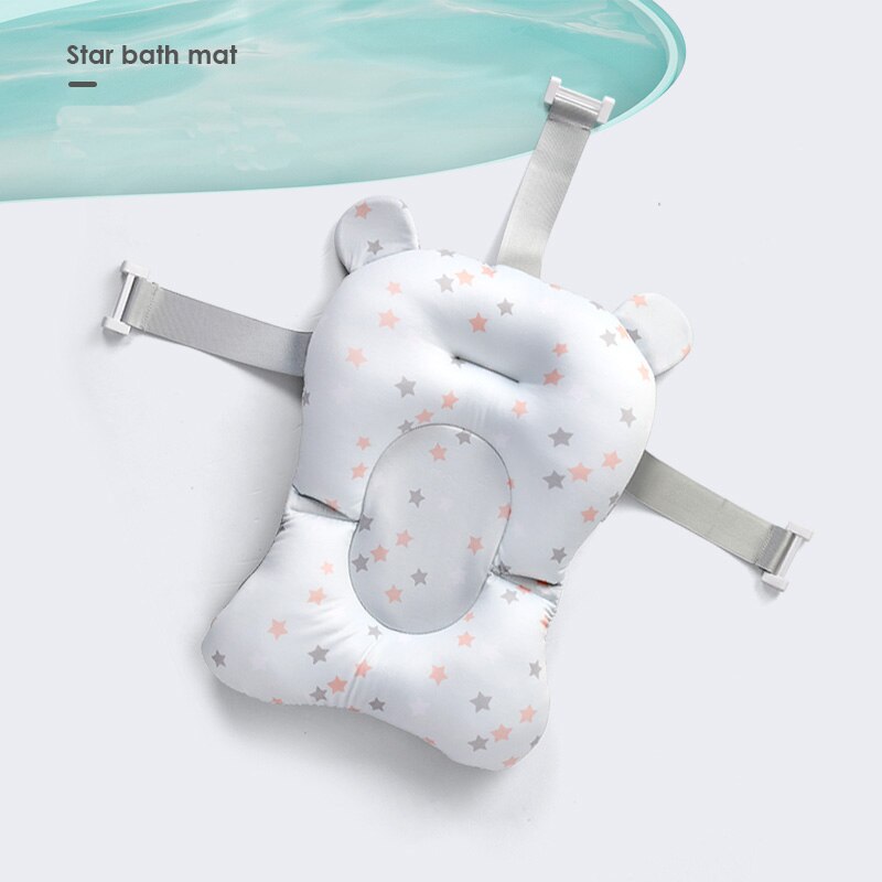 Baby shower badepude bærbar luftpude seng/stol/hylde skridsikker badekarmåtte tegneserie sikkerhed sikkerhed badesæde støttepude: 10