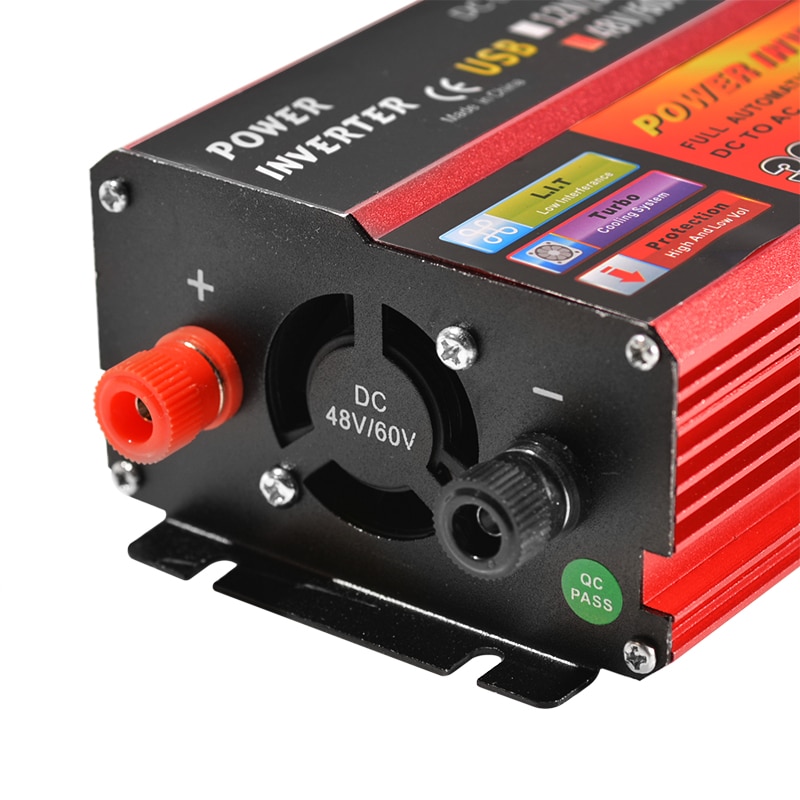 Zonne-omvormer 12v 220v 3000w piekspanningsomvormer transformator  dc 12v & 24v 48v & 60v naar  ac 110v/220v auto-aanpassing omvormer