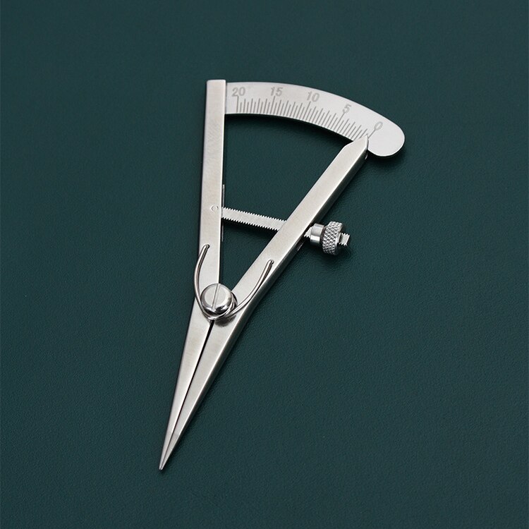 Brújula de rueda de trazado ajustable de cuero con herramienta de marcado de escala, calibrador de ranura de distancia de puntada, dispositivo, suministros de artesanía: C Stainless Steel