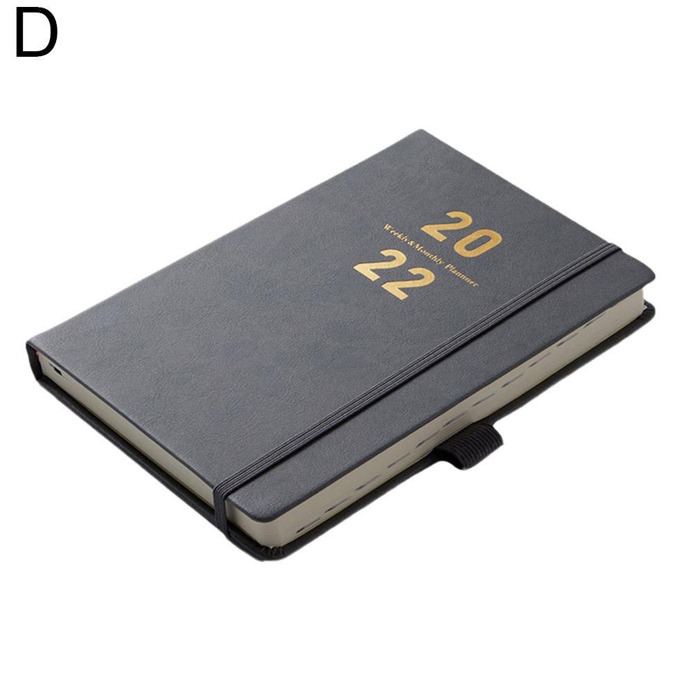 2022 A5 Agenda Planner Notebook Diary Notepad Daily Stationery Reminder Book Schedules Goals Weekly School Suppli Habit Not N0i4: gray