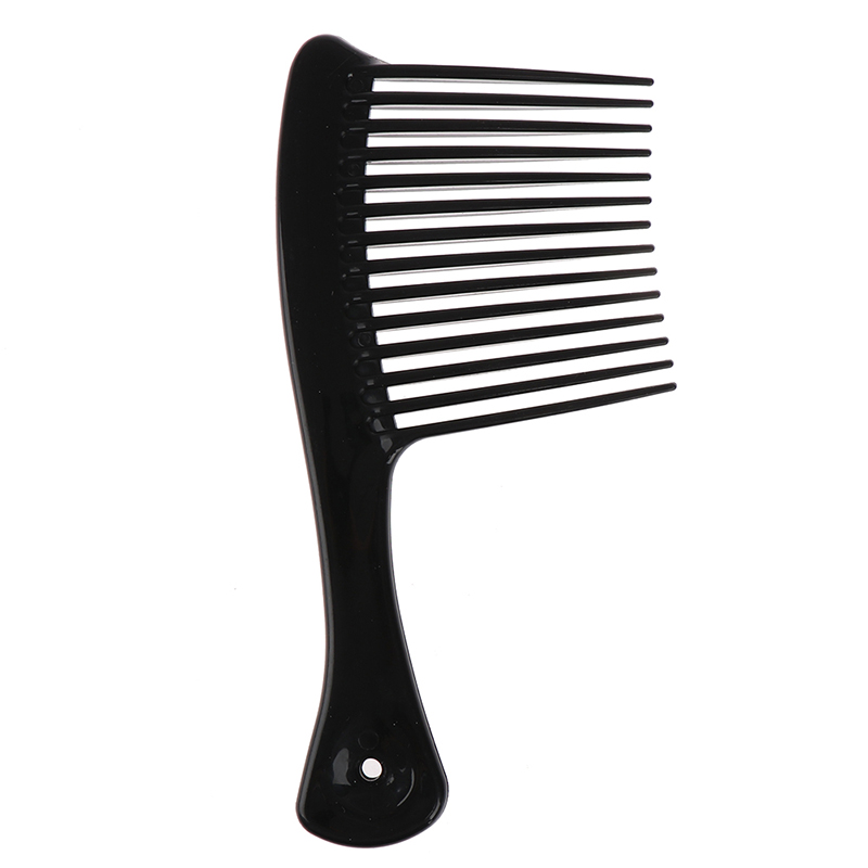 Stor bred tandet kam krøllet salon hår frisør værktøj husholdning unisex brede tand kamme: Bk