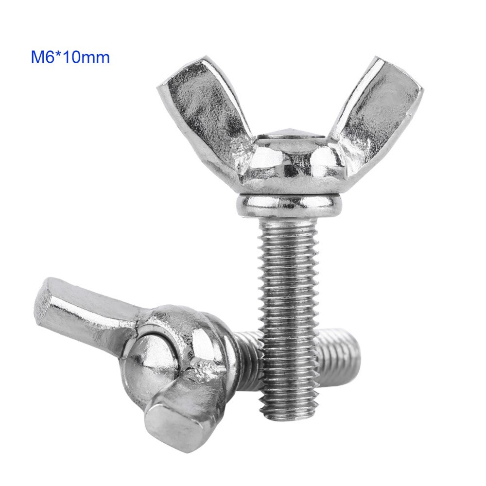 5Pcs M6 Vlinder Schroef Bolt Wing Hand Bouten Schroeven DIN316 304 Rvs Duimschroef Fastener tornillos