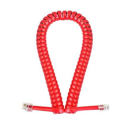 phone line for handset landline phone fixed home office hotel telephone cordless black white red canvas: Red