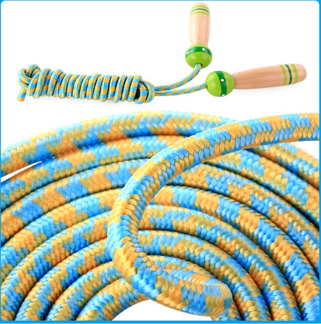 Mooie Cartoon Houten Handvat Kids Kinderen Skipping Jump Rope Sport Oefening Tool Zll