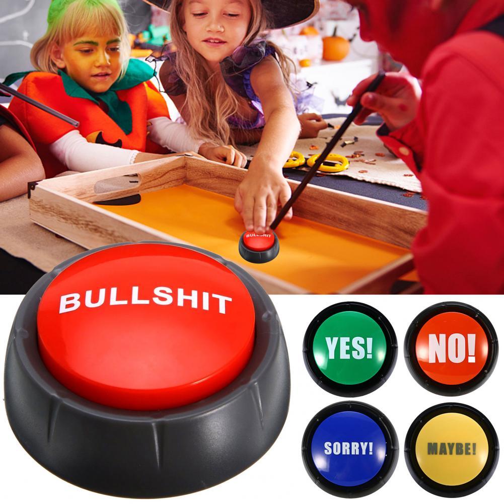 Electronic Loudspeaker Button Bullshit Maybe No Sorry Yes Sound Talking Button Home Office Party Funny Toy Kids Adult Toy