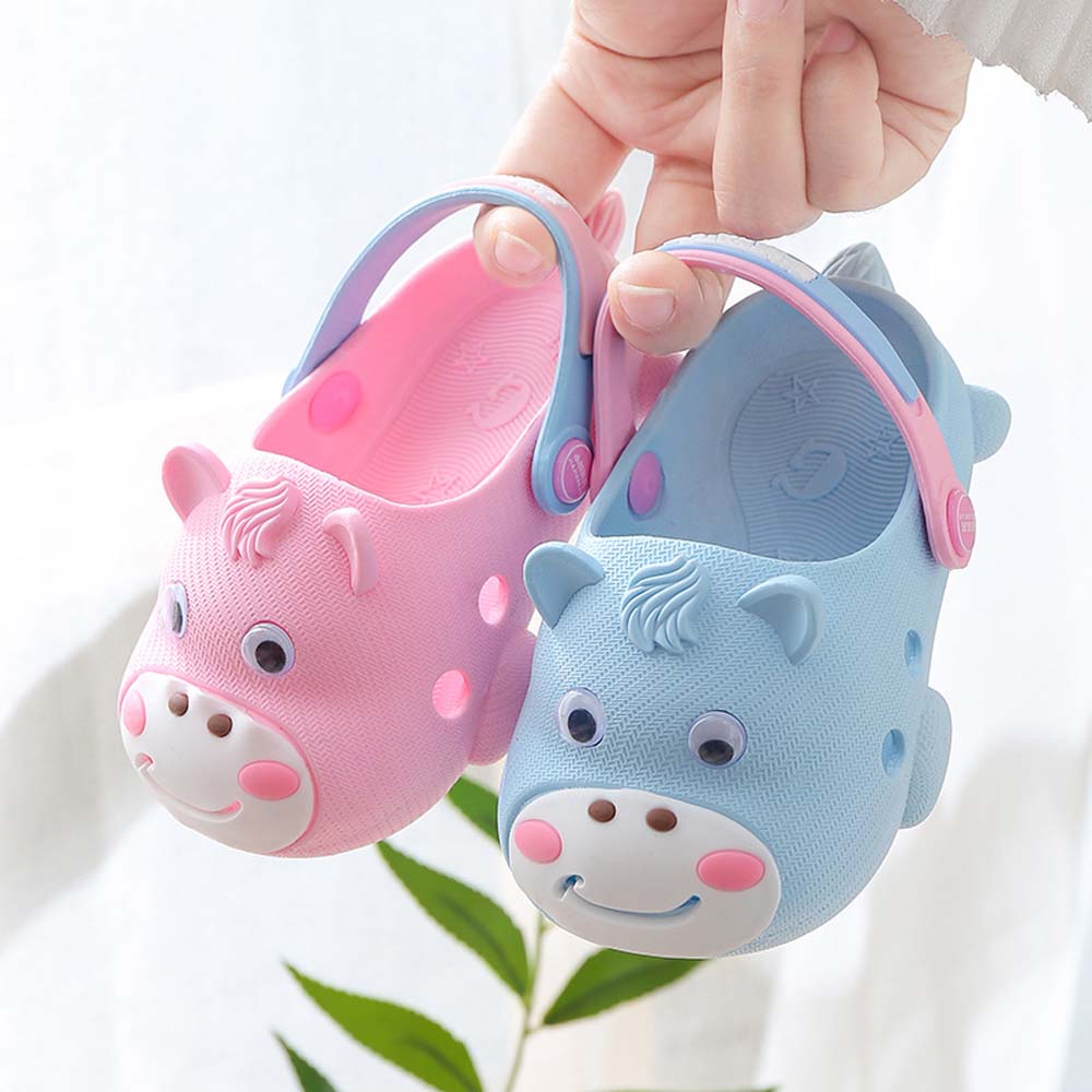 Barn trend søte tøfler sommer barn gutter sandaler tøfler jenter hull sko barn hull sko anti-skli sandaler