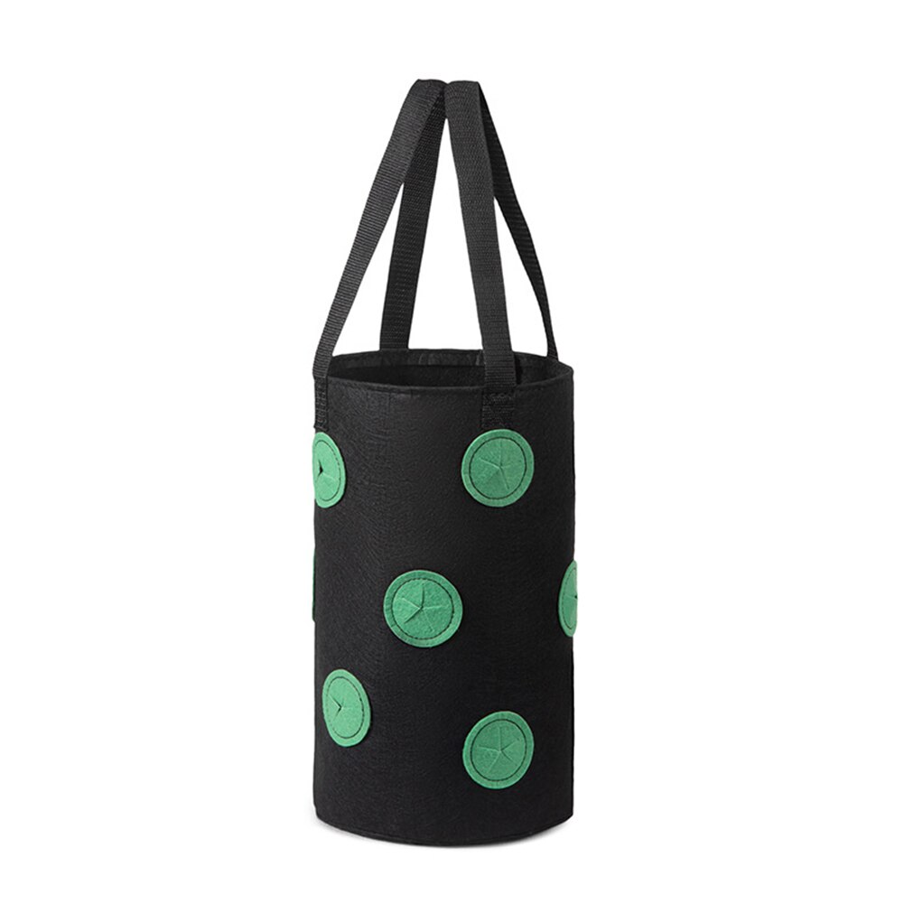 Maceta colgante de fieltro de 3 galones, bolsas de cultivo de jardín con bolsillos de exhibición para macetas de verduras de jardín al aire libre, suministros