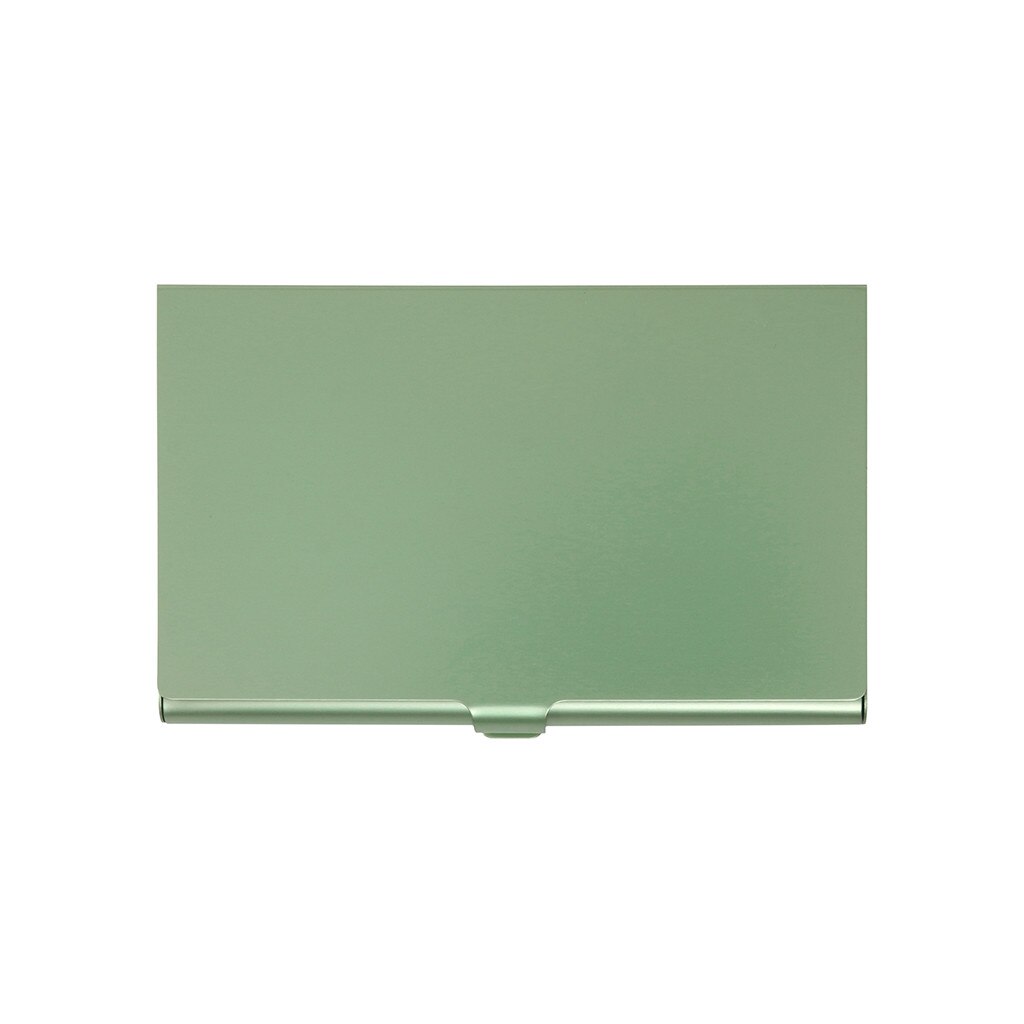 Holder Metal Leather Box Cover ID Credit Business Multi Card Case: Green