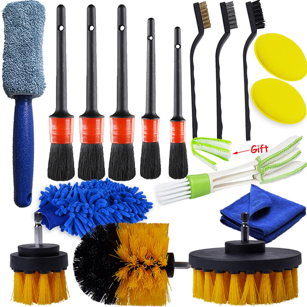 17Pcs Power Scrubber Drill Brushes Set Car Cleanin... – Grandado