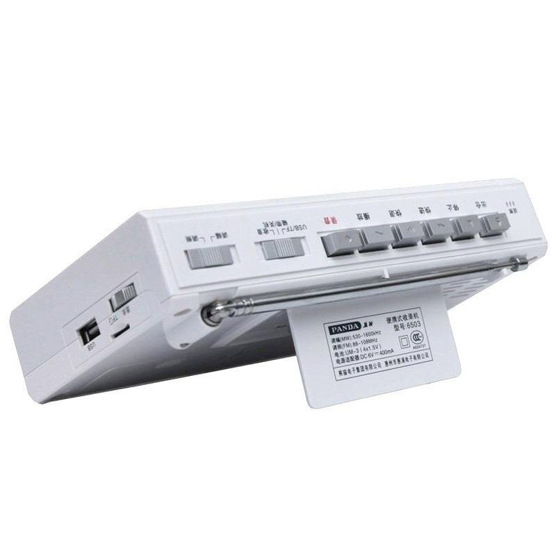 Panda 6503 Radio USB / TF grabadora de cinta de transcripción, grabadora de función de transcripción de tarjeta TF, Radio FM/MW