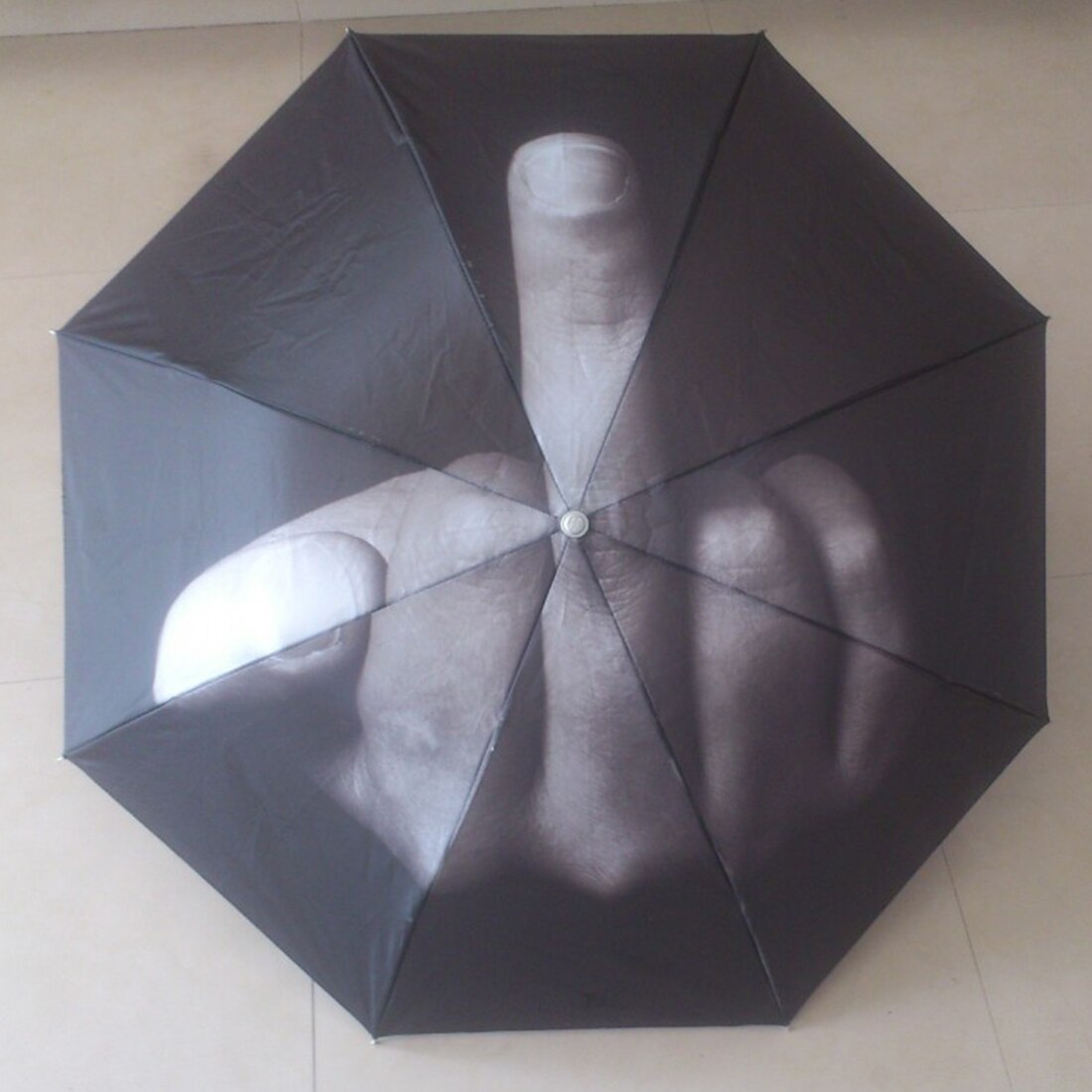 Paraguas dedo medio lluvia para hombre y mujer, sombrilla creativa, paraguas de impacto, paraguas dedo medio s negro