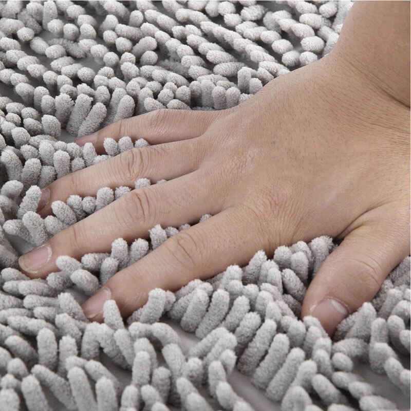 Absorbent Bath Mats for Tub Non - Slip Grey for Bathroom Floor Bath Rug Floor Washable Rug Set Kitchen Tools Non-slip mat