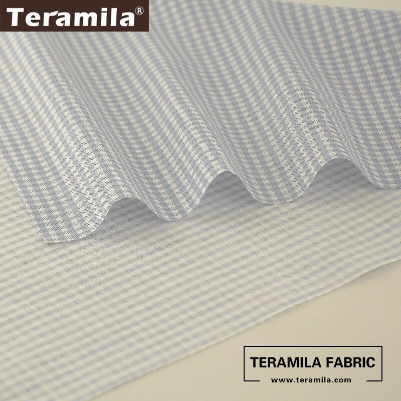 Teramila-Telas de algodón blancas y grises claras, diseños de tela de sarga de retazos, Material de costura de cuartos anchos, textil