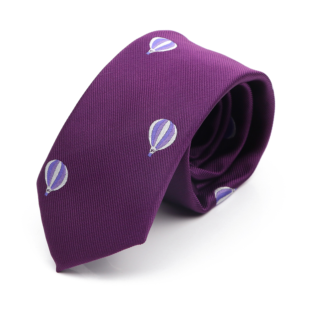 Jacquard 6cm corbata delgada para hombres coche perro mono patrón corbata rojo azul púrpura uso diario corbata de de boda: Negro