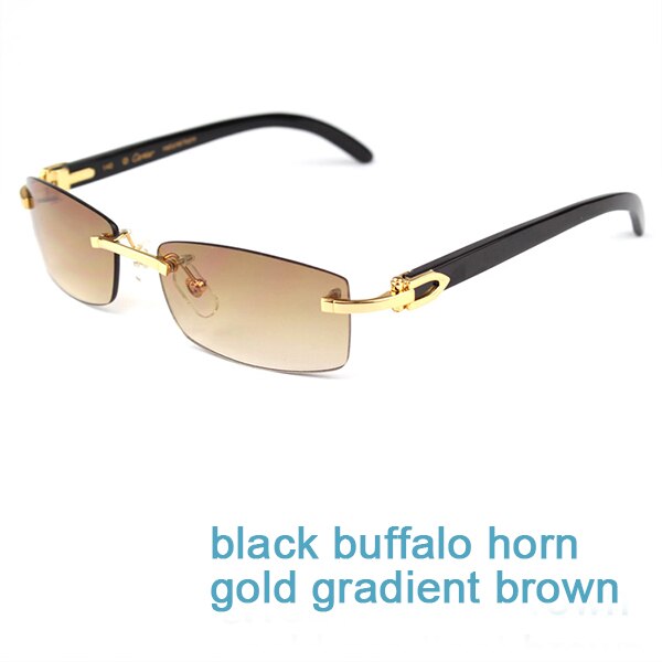 Luxe Vierkante Zonnebril Gevlekte Echt Buffelhoorn Heren Zonnebril Vintage Festival Carter Buffs Zonnebril: black gold brown