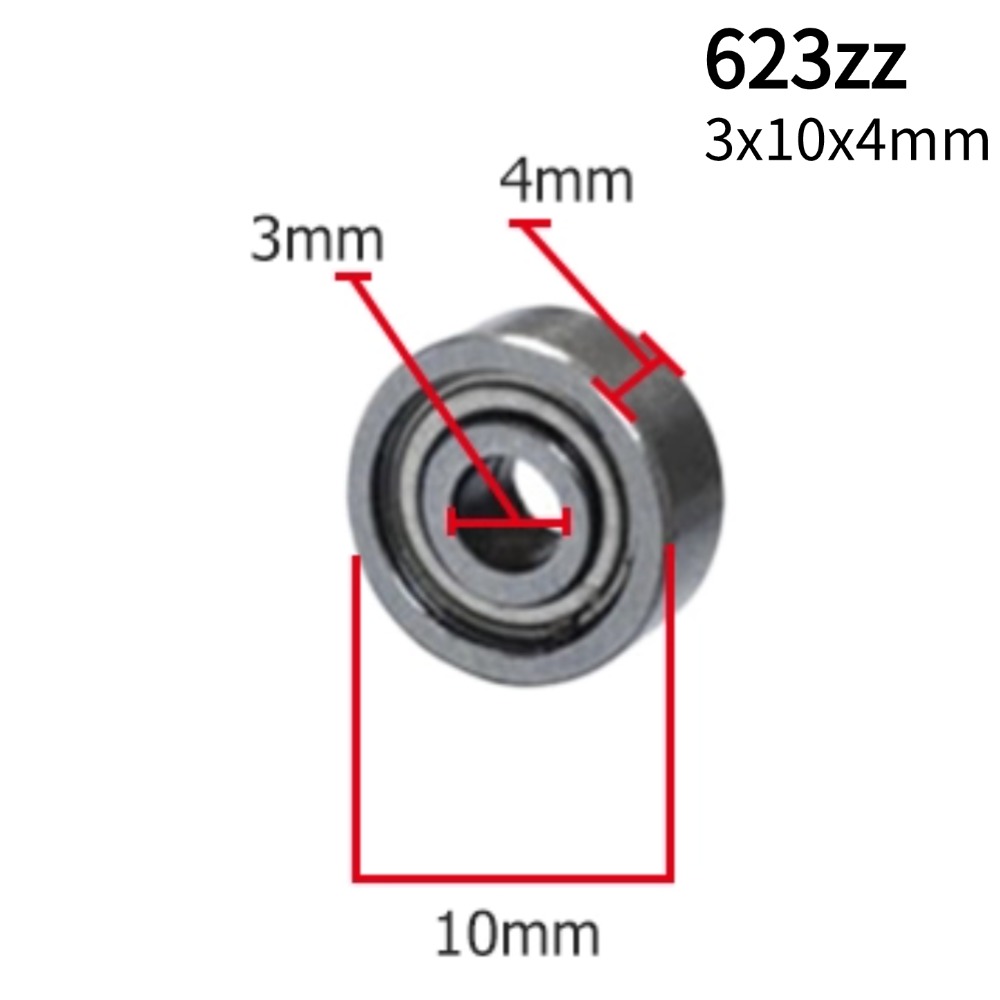 Rodamientos de bolas de piezas, pieza de acero al carbono con ranura profunda para monopatín, 10-100, 608zz, 623zz, 625zz, 626zz, 685zz, 688zz, 607zz: Naranja / 4 Unids