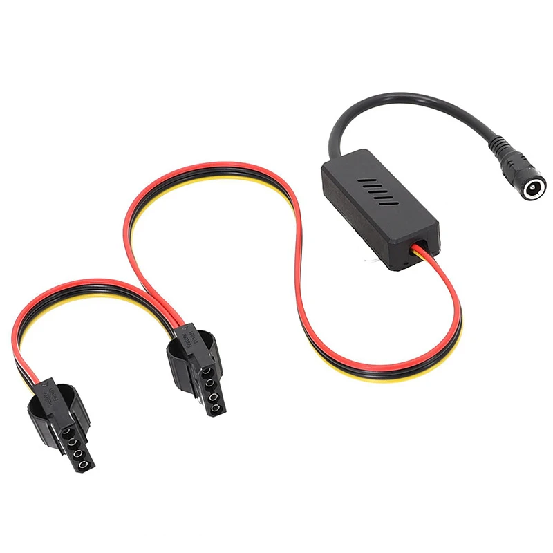 Adaptador DC 5525 a Sata Molex Cable de disco duro enchufe a 2 3 4 IDE 1x2x3x4xSATA Cable línea 12V a conector de conexión grande de 4 pines: Negro