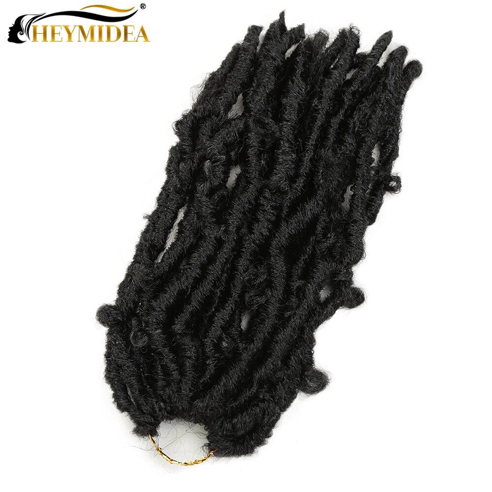 12Inch Synthetic Hair Distressed Faux Locs Crochet Braids Butter Black Fly Extensions For African Women HeyMidea