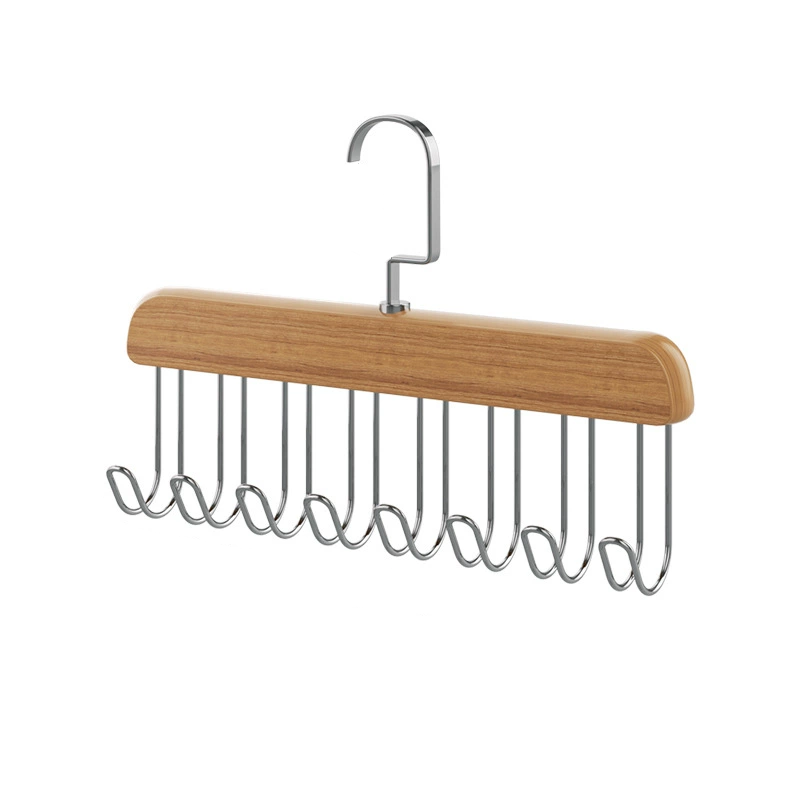 8-Haken-Multifunktions-Hosenträger aus Holz, Unterwäscheständer, Weste, Krawattenhaken, Wäscheständer aus Massivholz.: Bronze-