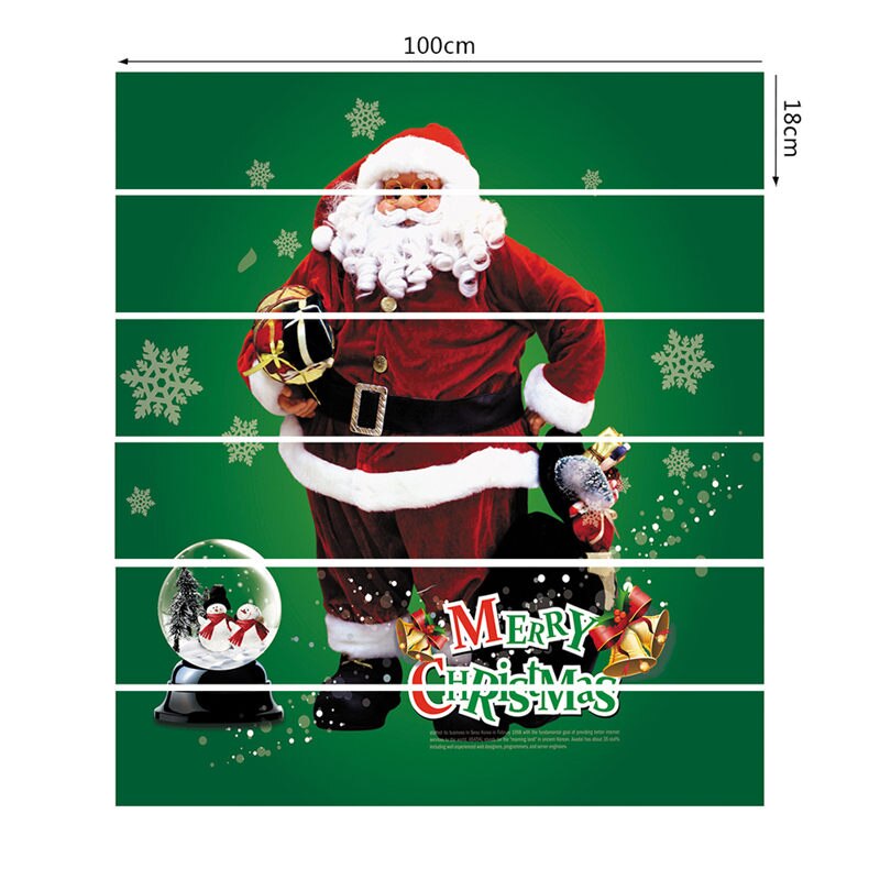 6 teile/satz Wasserdichte PVC Treppen Aufkleber Schneemann Santa Claus Weihnachten Boden Treppe Aufkleber Weihnachten Dekoration Für Heimat U3: K