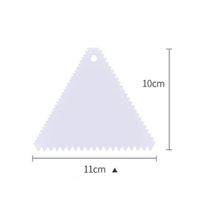 8 Shapes Dough Cake Cutter Cream Scraper Smoother for Cake Fondant Spatula Baking Decoration Tools Kitchen Accessories: Triangle