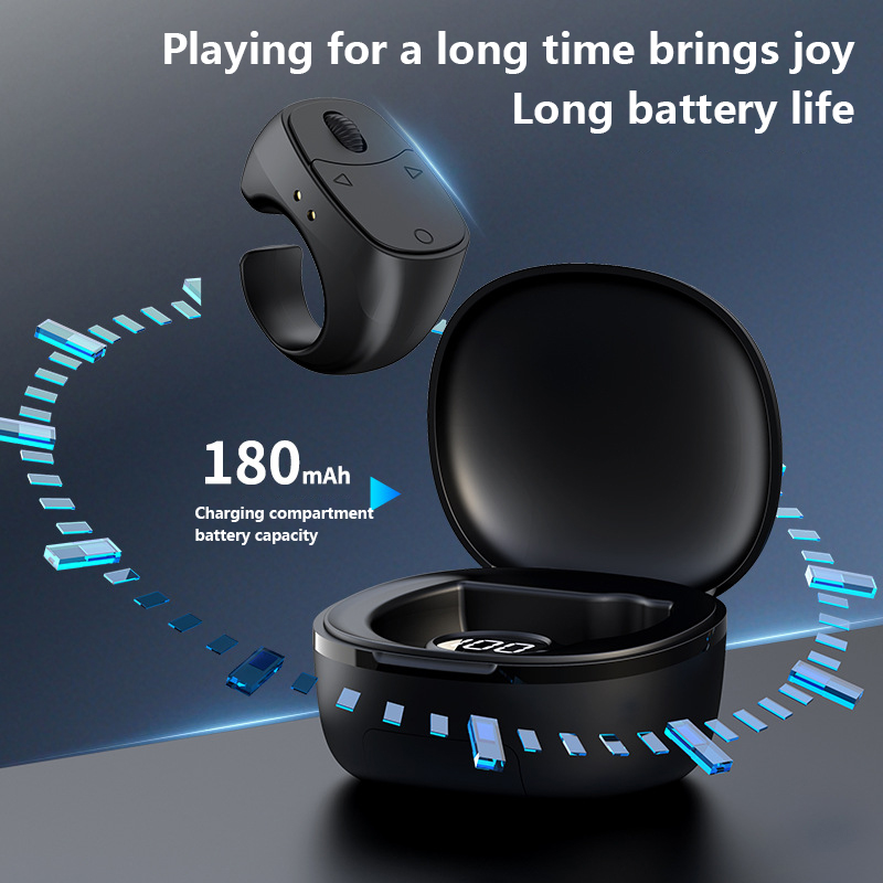Rolle-fingerspitzenring-fernbedienung, kabellos, bluetooth, tragbar, praktisch, selfie-maus, Video, automatischer seitenumblätterer, browserring